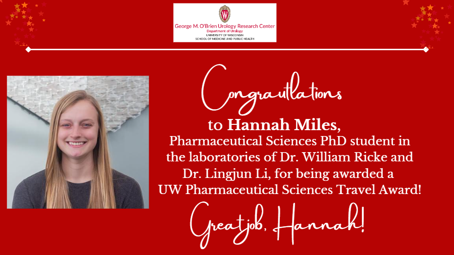 Hannah Miles Awarded UW Pharmaceutical Sciences Travel Award ...